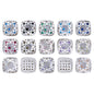 Mixed Colors Cushion Square Shape Silver Plated High-Quality Sew-on Alloy Charms Inlaid Cubic Zirconia WholesaleRhinestone