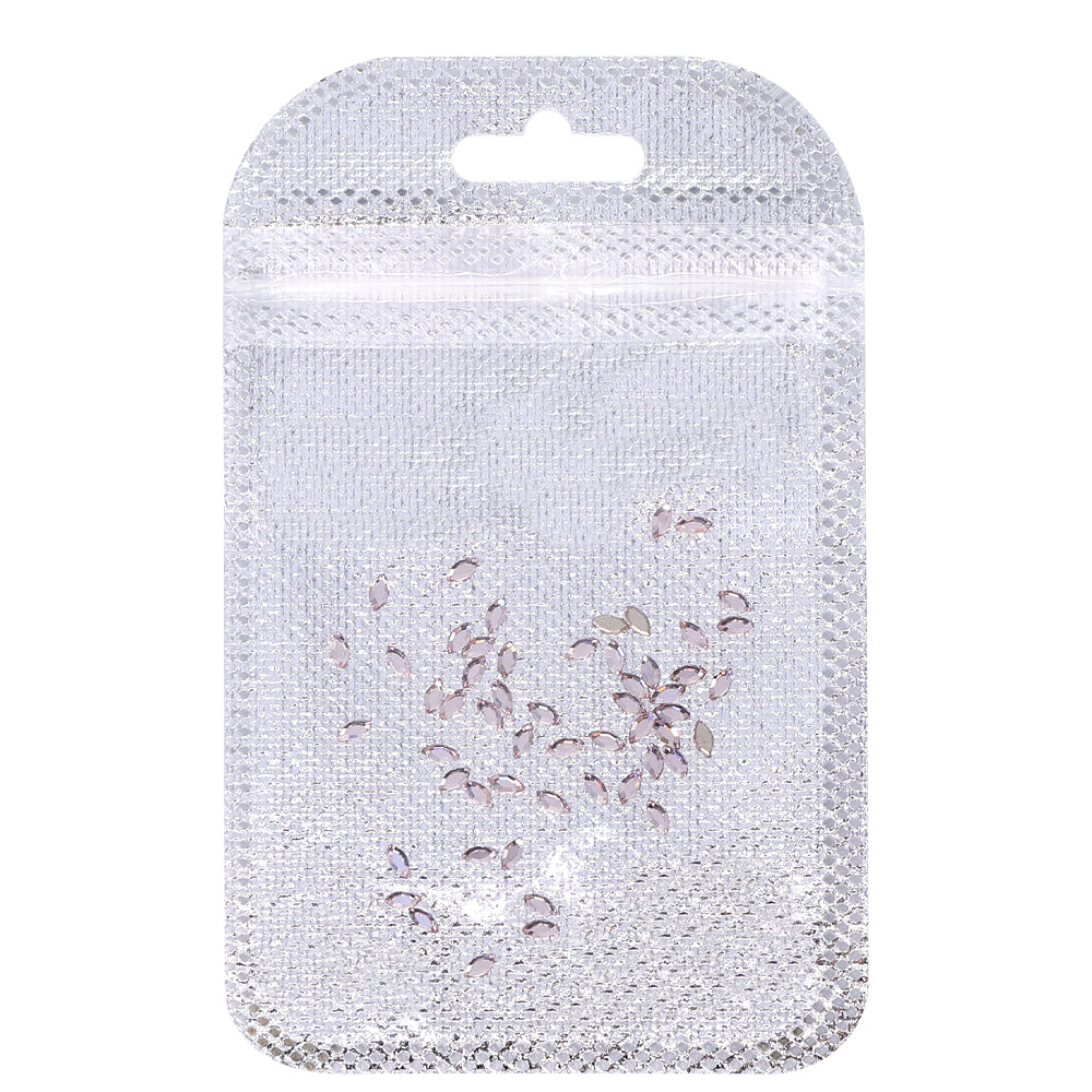 Navette Shape Multi Colors Small Size Glass Beveled Flat Back Fancy Rhinestones For Nail Art WholesaleRhinestone