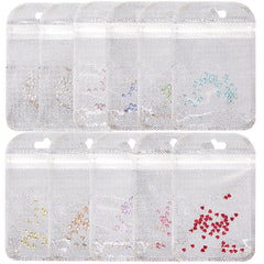 Heart Shape Multi Colors Small Size Glass Beveled Flat Back Fancy Rhinestones For Nail Art WholesaleRhinestone
