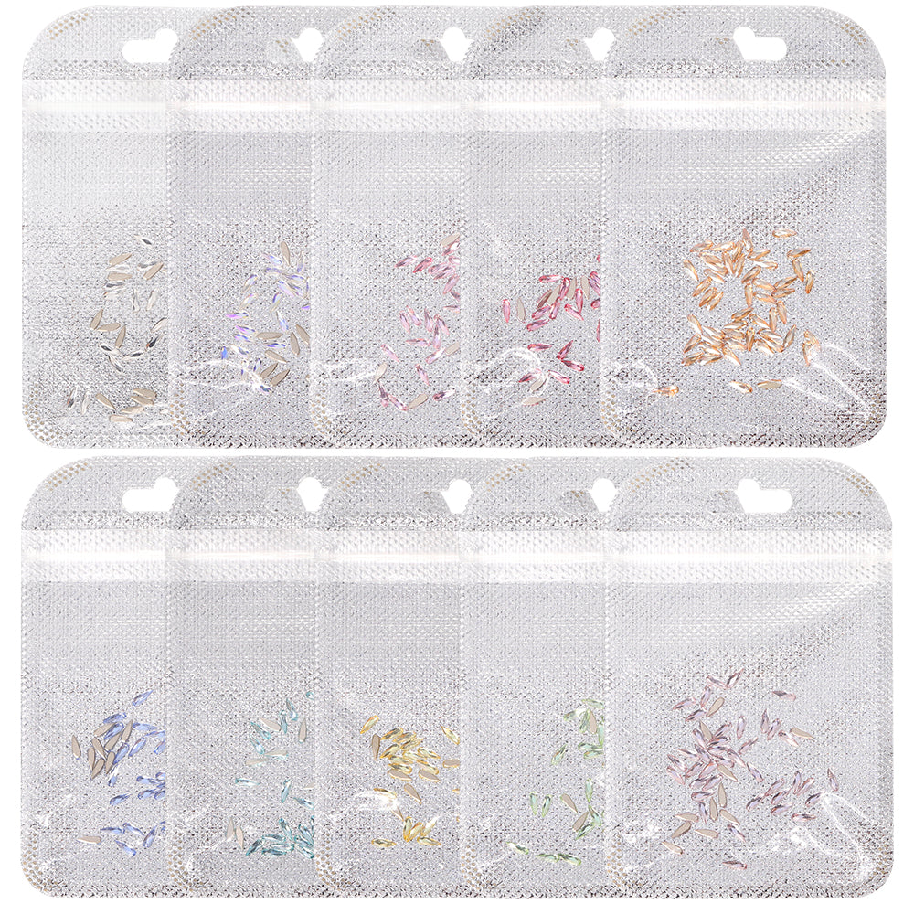 Raindrop Shape Multi Colors Small Size Glass Beveled Flat Back Fancy Rhinestones For Nail Art WholesaleRhinestone Main image