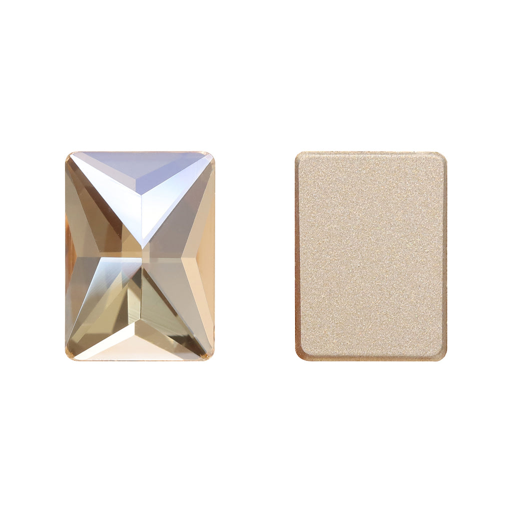 Golden Shadow Rectangle Shape High Quality Glass Beveled Flat Back Rhinestones WholesaleRhinestone