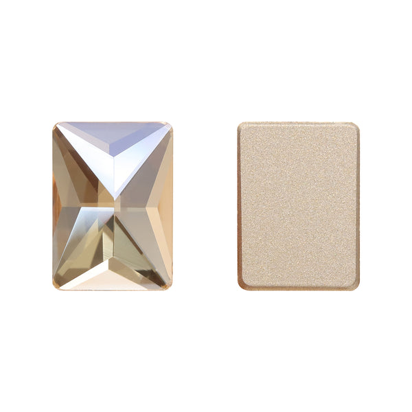Golden Shadow Rectangle Shape High Quality Glass Beveled Flat Back Rhinestones WholesaleRhinestone