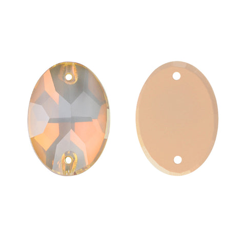 Silk AM Oval Shape High Quality Glass Sew-on Rhinestones