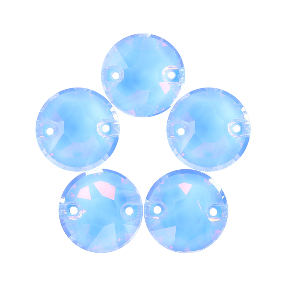 Light Sapphire AM XIRIUS Round Shape High Quality Glass Sew-on Rhinestones WholesaleRhinestone Imagen principal del producto