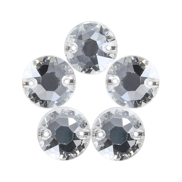 Silver Shade XIRIUS Round Shape High Quality Glass Sew-on Rhinestones WholesaleRhinestone