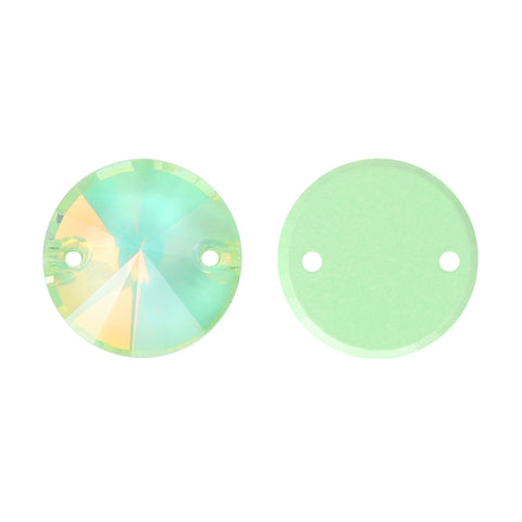 Light Azore AM Rivoli  Shape High Quality Glass Sew-on Rhinestones