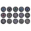Mixed Colors Round Shape Hematite Plated High-Quality Sew-on Alloy Charms Inlaid Cubic Zirconia WholesaleRhinestone