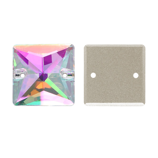 Crystal Phantom Square Shape High Quality Glass Sew-on Rhinestones WholesaleRhinestone