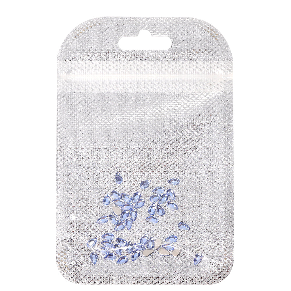 Raindrop Shape Multi Colors Small Size Glass Beveled Flat Back Fancy Rhinestones For Nail Art WholesaleRhinestone