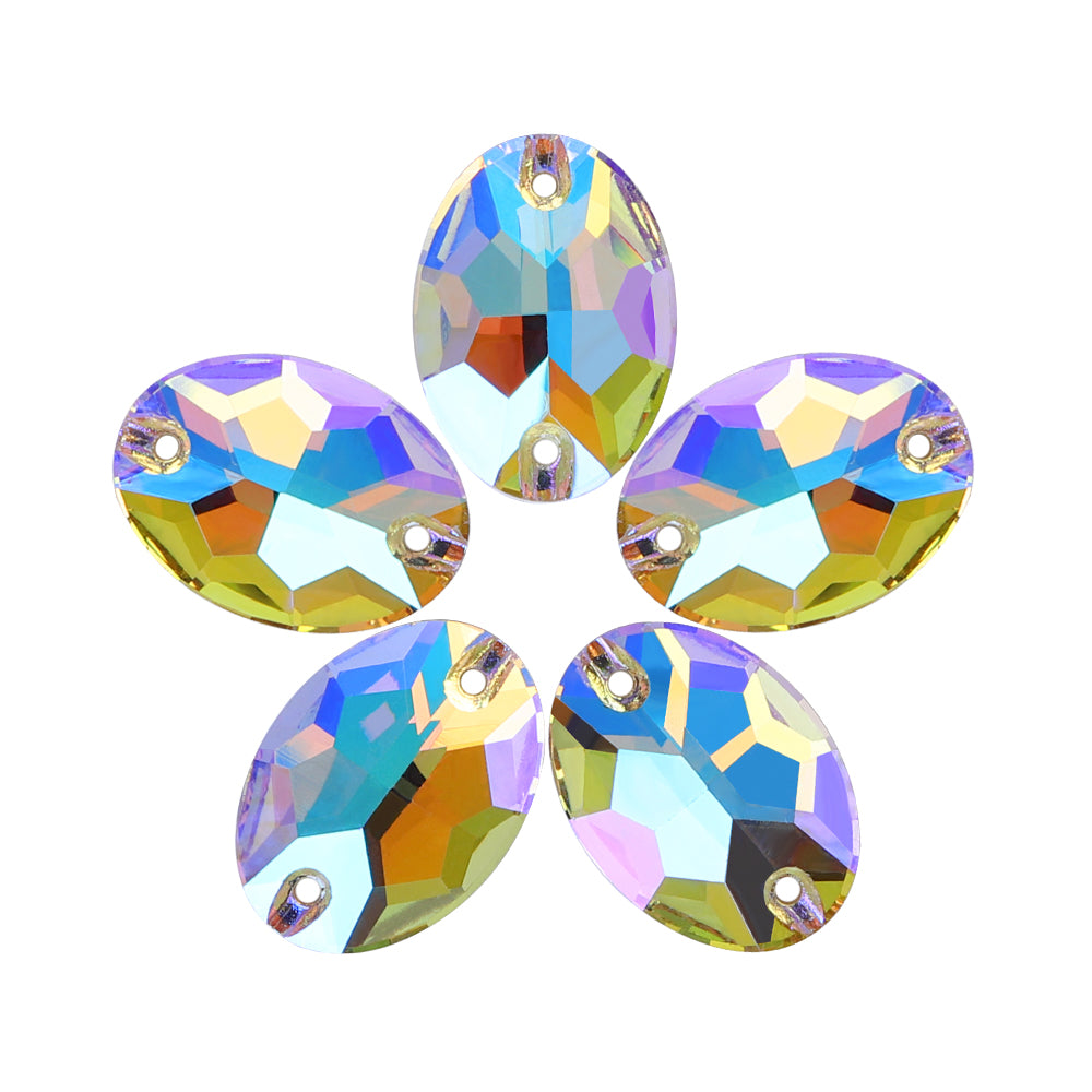 Paradise Shine Oval Shape High Quality Glass Sew-on Rhinestones WholesaleRhinestone Main image