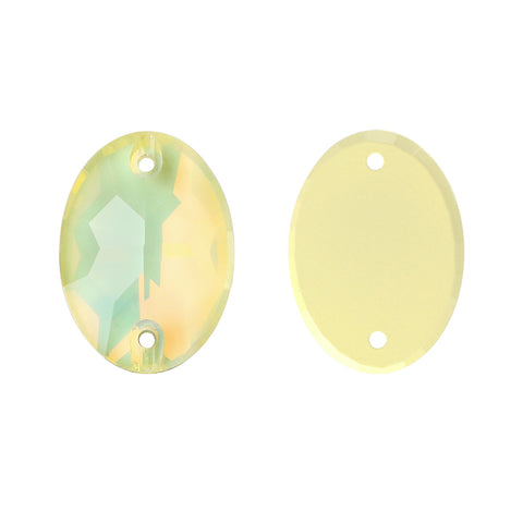 Jonquil am ovale vorm hoogwaardige glas naa-on-strass Secundaire afbeelding