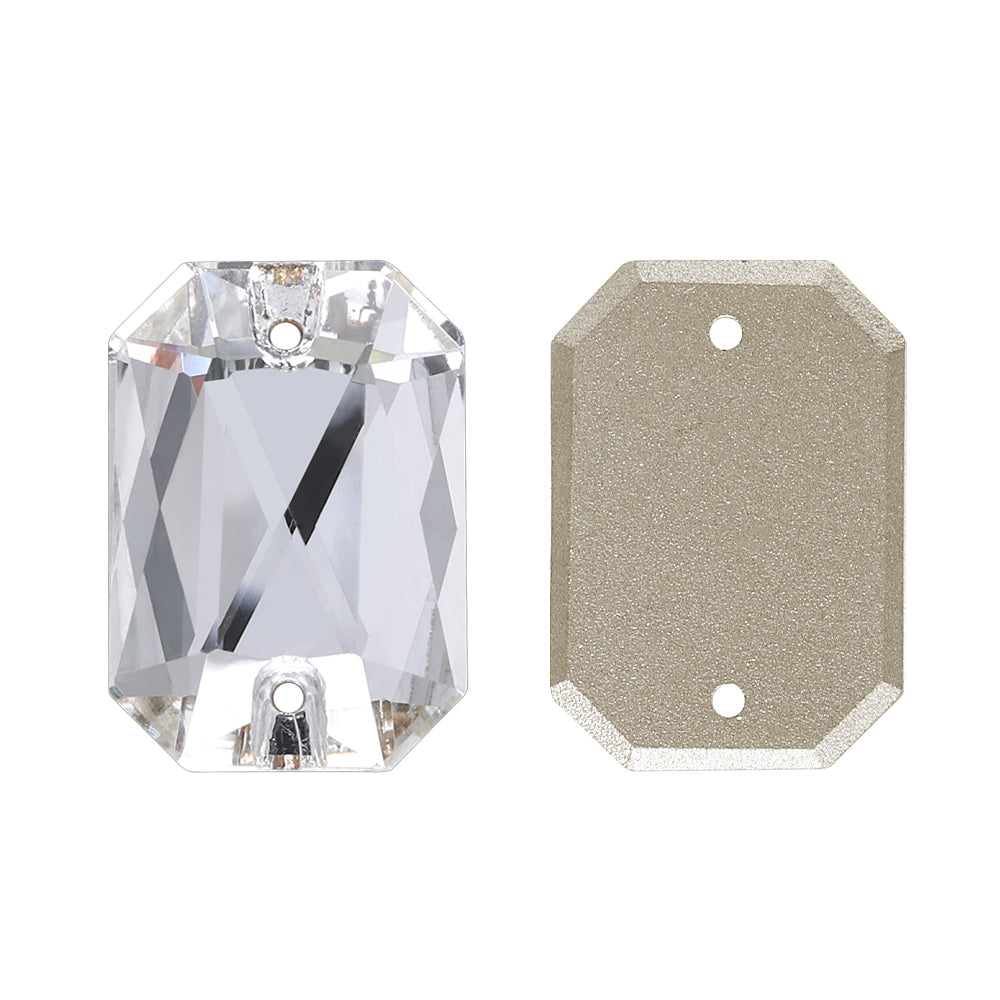 Vitrail Rose Octagon Vorm Hoogwaardige Glazen Sewing-On Rhinestones Secundaire afbeelding