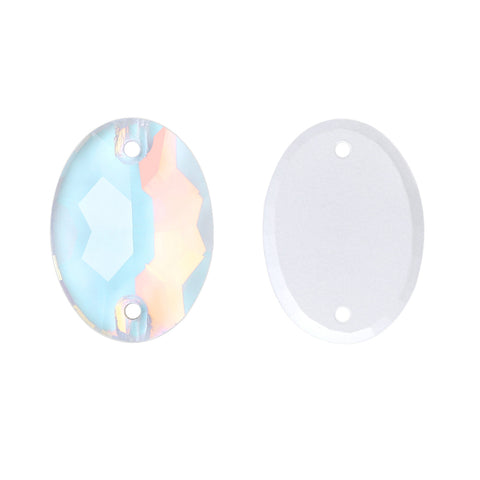 Kristal am ovale vorm hoogwaardige glas naa-on strass Secundaire afbeelding