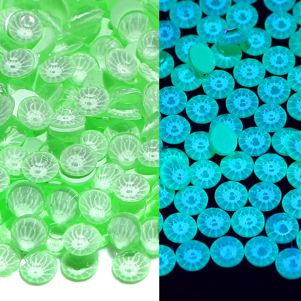 Neon Mint Mambo Glass FlatBack Neon Rhinestones WholesaleRhinestone