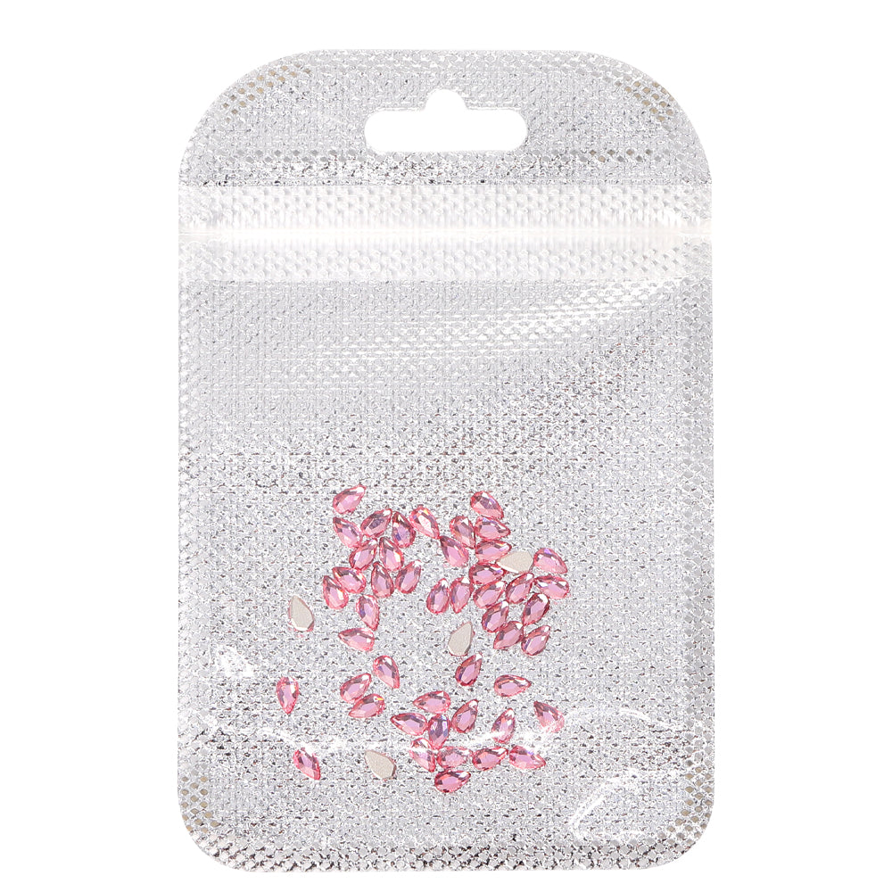 Raindrop Shape Multi Colors Small Size Glass Beveled Flat Back Fancy Rhinestones For Nail Art WholesaleRhinestone