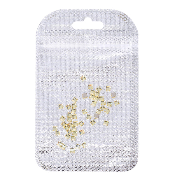 Square Shape Multi Colors Small Size Glass Beveled Flat Back Fancy Rhinestones For Nail Art WholesaleRhinestone