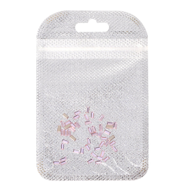 Rectangle Shape Multi Colors Small Size Glass Beveled Flat Back Fancy Rhinestones For Nail Art WholesaleRhinestone