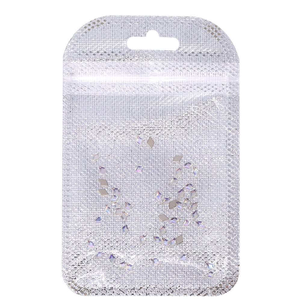 Rhombus Shape Multi Colors Small Size Glass Beveled Flat Back Fancy Rhinestones For Nail Art WholesaleRhinestone