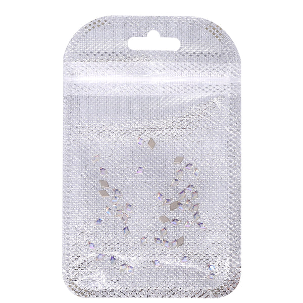 Rhombus Shape Multi Colors Small Size Glass Beveled Flat Back Fancy Rhinestones For Nail Art WholesaleRhinestone