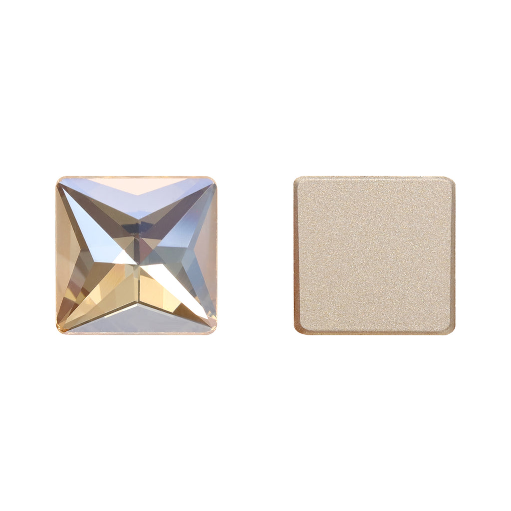 Golden Shadow Square Shape High Quality Glass Beveled Flat Back Rhinestones WholesaleRhinestone