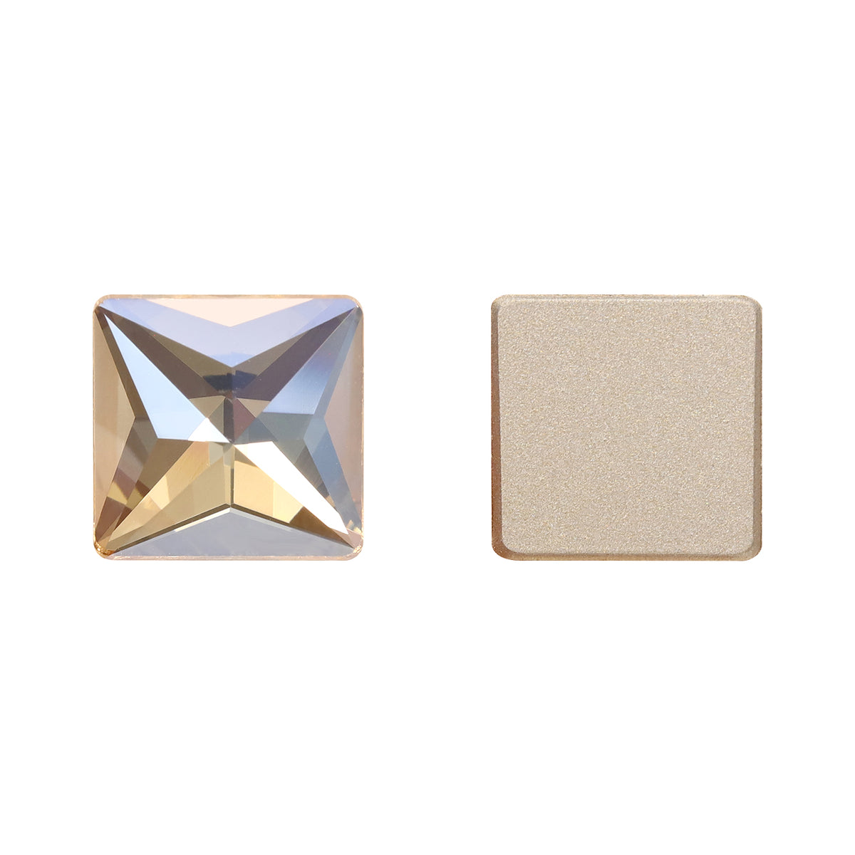 Golden Shadow Square Shape High Quality Glass Beveled Flat Back Rhinestones WholesaleRhinestone