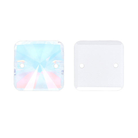 Crystal AM Rivoli Square Shape High Quality Glass Sew-on Rhinestones