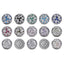 Mixed Colors Round Shape Imitation Rhodium Plated High-Quality Sew-on Alloy Charms Inlaid Cubic Zirconia WholesaleRhinestone