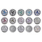 Mixed Colors Round Shape Imitation Rhodium Plated High-Quality Sew-on Alloy Charms Inlaid Cubic Zirconia WholesaleRhinestone