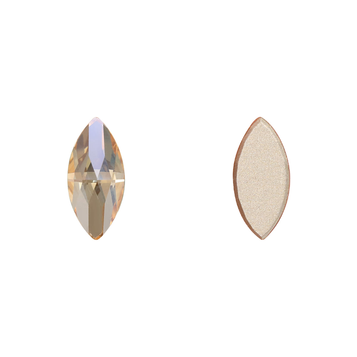 Golden Shadow Navette Shape High Quality Glass Beveled Flat Back Rhinestones WholesaleRhinestone
