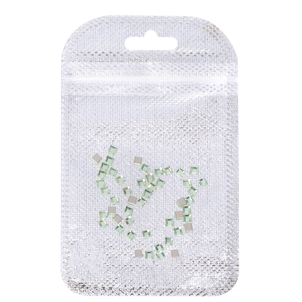 Square Shape Multi Colors Small Size Glass Beveled Flat Back Fancy Rhinestones For Nail Art WholesaleRhinestone