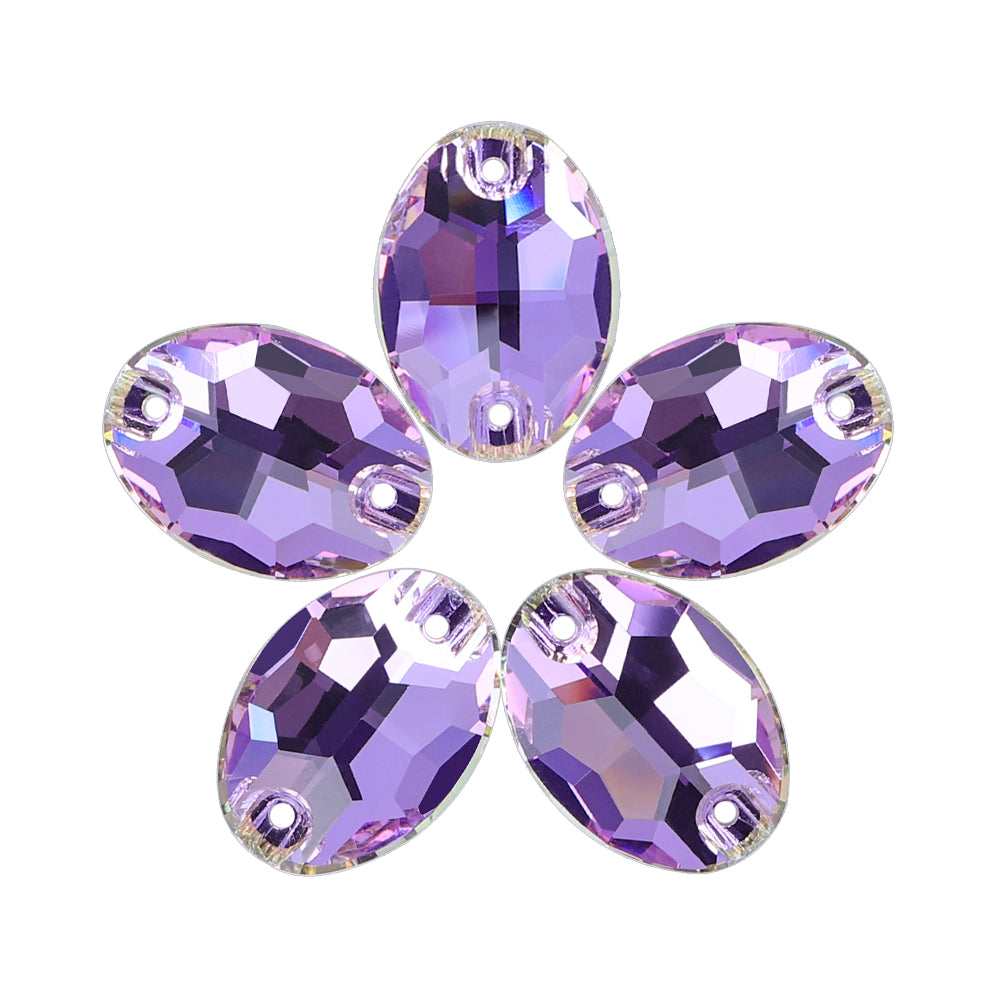 Vitrail Light Oval Shape High Quality Glass Sew-on Rhinestones WholesaleRhinestone Main image