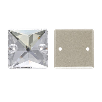 Silver Shade Square Shape High Quality Glass Sew-on Rhinestones WholesaleRhinestone