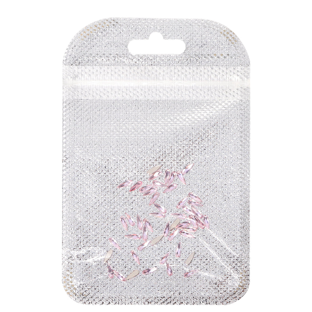 Raindrop Shape Multi Colors Small Size Glass Beveled Flat Back Fancy Rhinestones For Nail Art WholesaleRhinestone