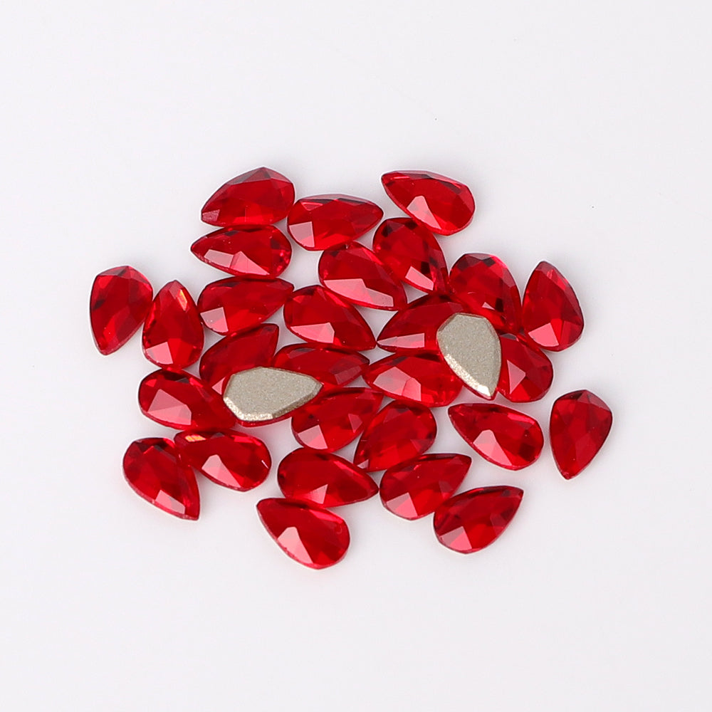 Raindrop Shape Multi Colors Small Size Glass Beveled Flat Back Fancy Rhinestones For Nail Art WholesaleRhinestone