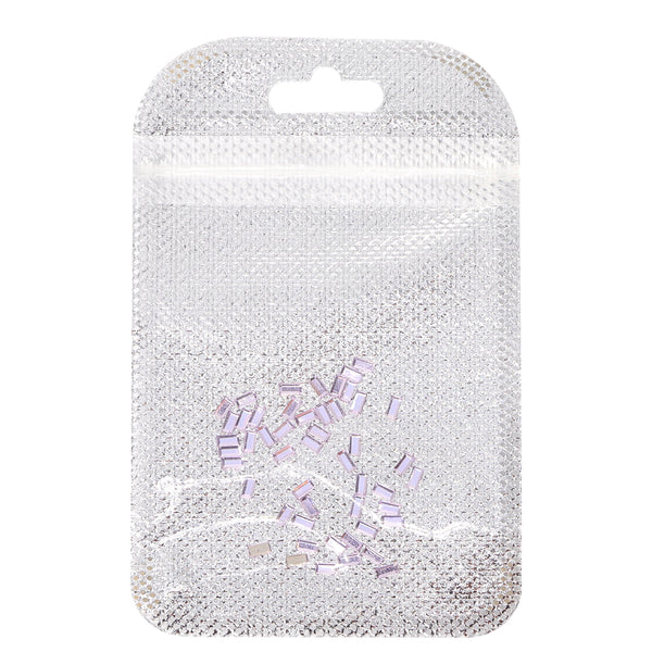 Rectangle Shape Multi Colors Small Size Glass Beveled Flat Back Fancy Rhinestones For Nail Art WholesaleRhinestone