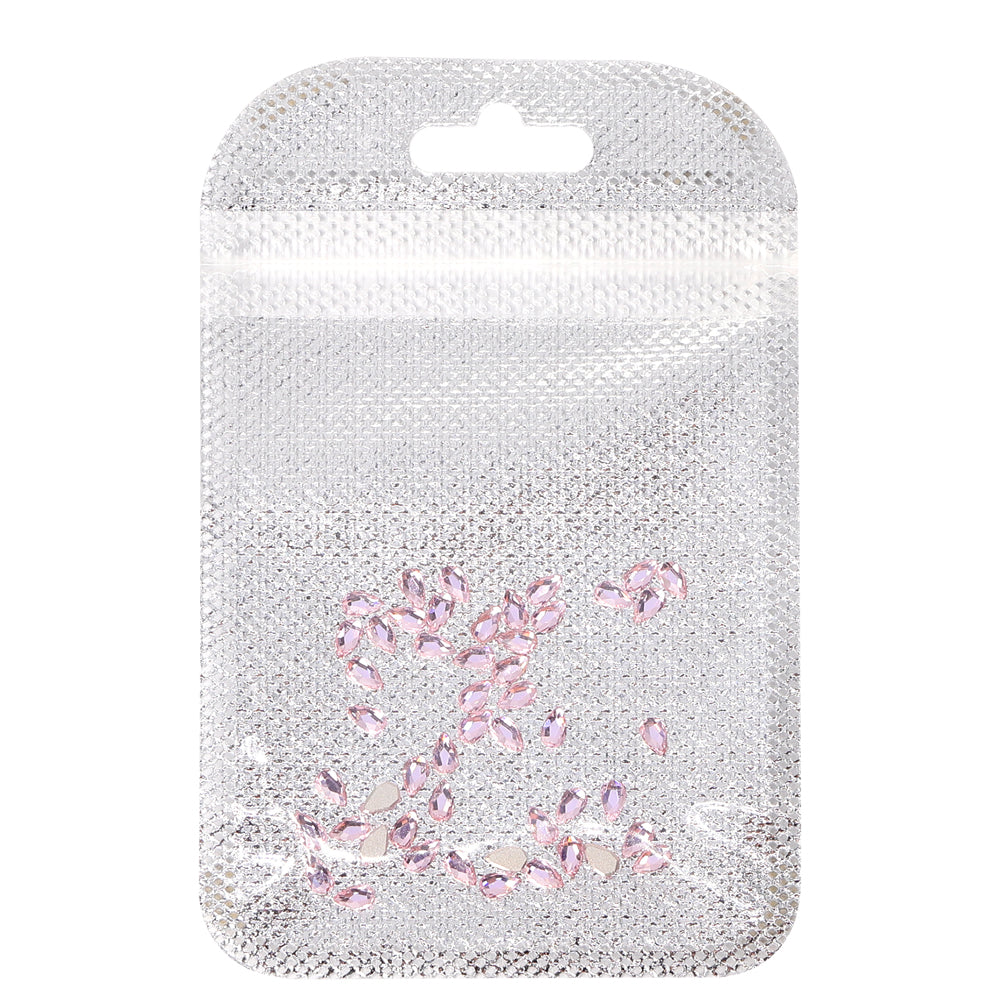 Raindrop Shape Multi Colors Small Size Glass Beveled Flat Back Fancy Rhinestones For Nail Art WholesaleRhinestone