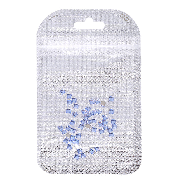 Square Shape Multi Colors Small Size Glass Beveled Flat Back Fancy Rhinestones For Nail Art WholesaleRhinestone