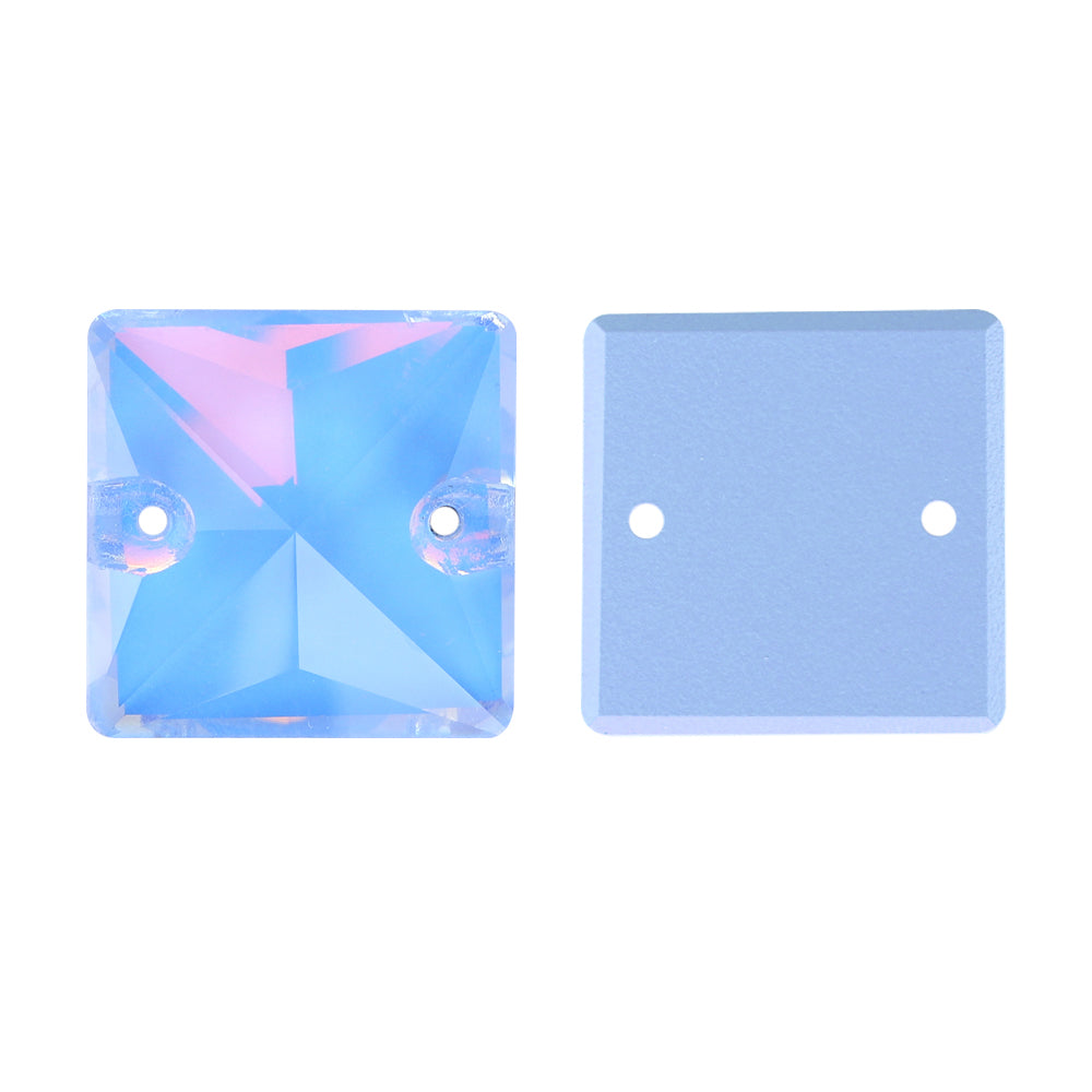 Light Sapphire AM Square Shape High Quality Glass Sew-on Rhinestones WholesaleRhinestone