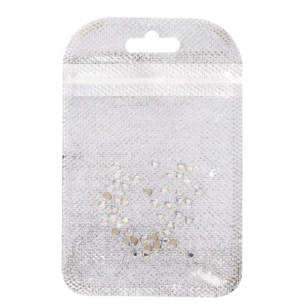 Heart Shape Multi Colors Small Size Glass Beveled Flat Back Fancy Rhinestones For Nail Art WholesaleRhinestone