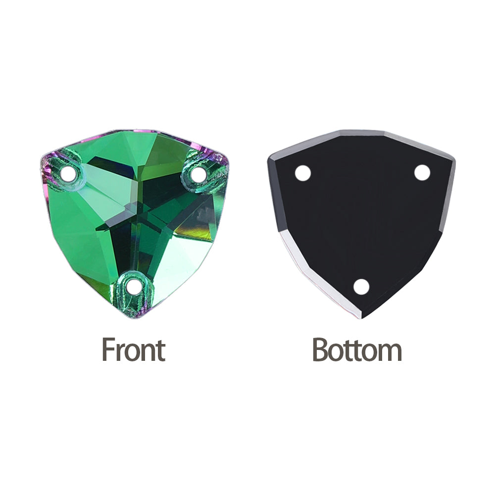 Heliotrope Trilliant Shape High Quality Glass Sew-on Rhinestones Secondary image