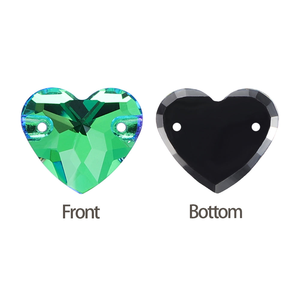 Sphinx Heart Shape High Quality Glass Sew-on Rhinestones Secondary image