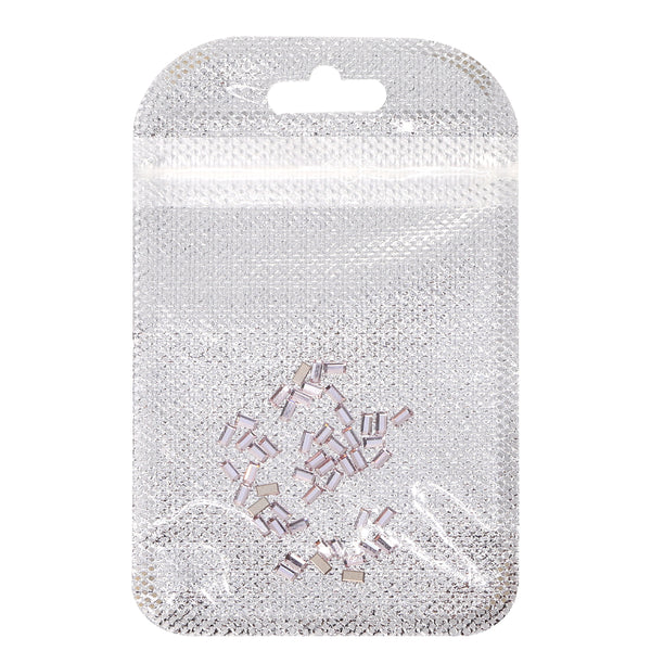 Rectangle Shape Multi Colors Small Size Glass Beveled Flat Back Fancy Rhinestones For Nail Art WholesaleRhinestone