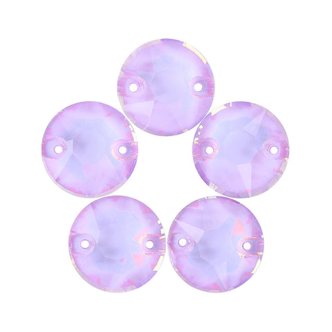 Lavender AM XIRIUS Round Shape High Quality Glass Sew-on Rhinestones