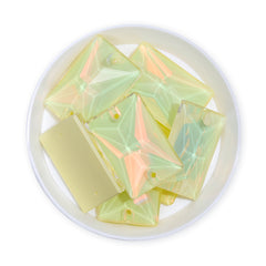 Jonquil AM Rectangle Forma de alta calidad Glass Sew-On Rhinestones