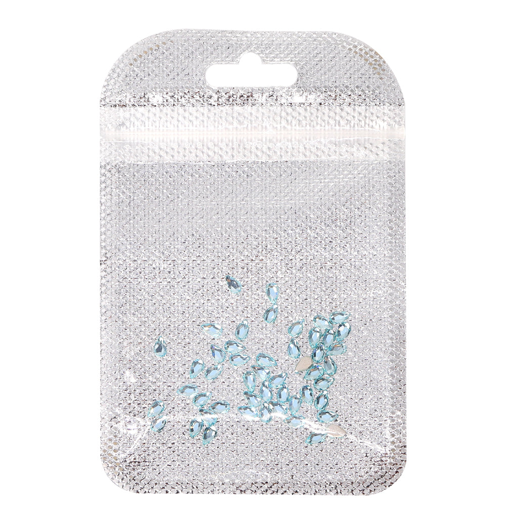 Raindrop Shape Multi Colors Small Size Glass Beveled Flat Back Fancy Rhinestones For Nail Art WholesaleRhinestone