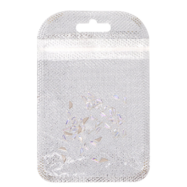 Trapeze Shape Multi Colors Small Size Glass Beveled Flat Back Fancy Rhinestones For Nail Art WholesaleRhinestone