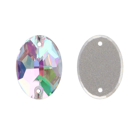 Crystal Phantom Oval Shape High Quality Glass Sew-on Rhinestones