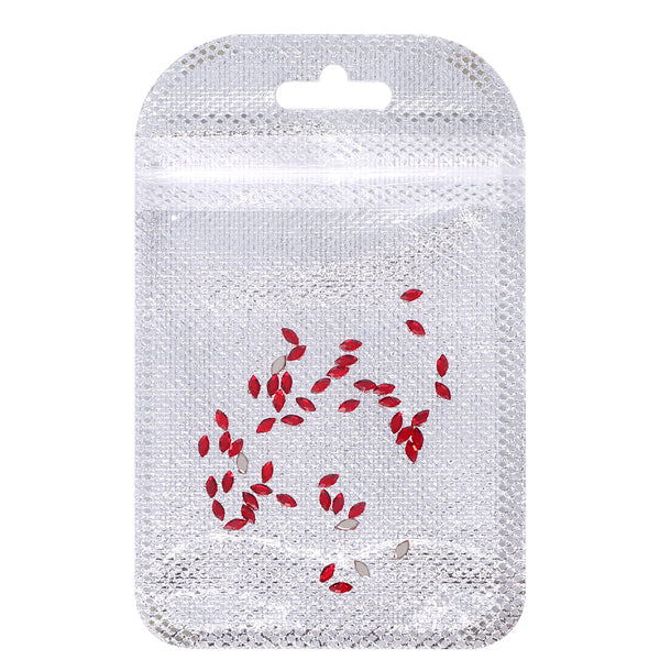 Navette Shape Multi Colors Small Size Glass Beveled Flat Back Fancy Rhinestones For Nail Art WholesaleRhinestone