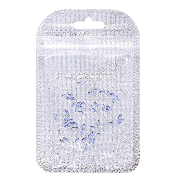 Navette Shape Multi Colors Small Size Glass Beveled Flat Back Fancy Rhinestones For Nail Art WholesaleRhinestone