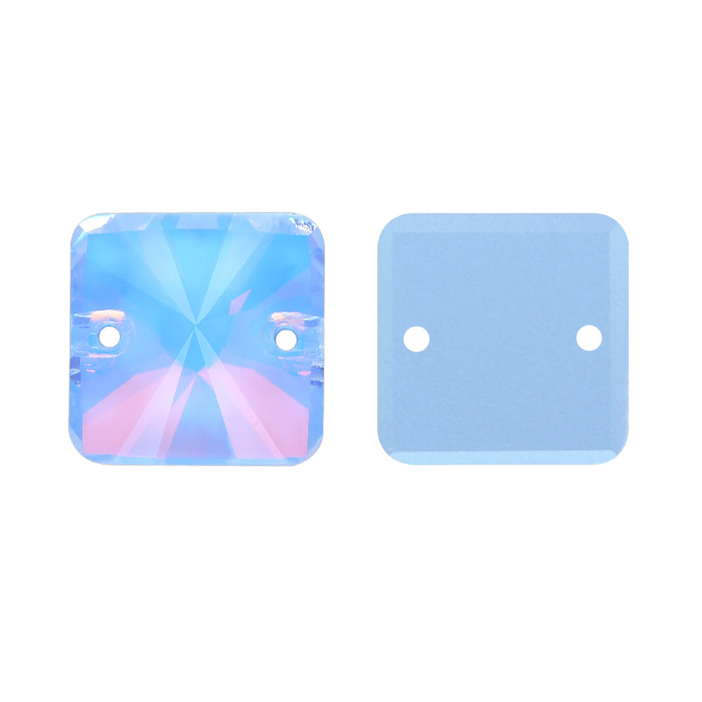 Zaffiro leggero Am Rivoli a forma quadrata di alta qualità Shinestones cucito Immagine secondaria del prodotto